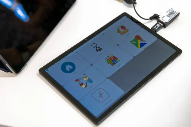 Tablet com App acessível